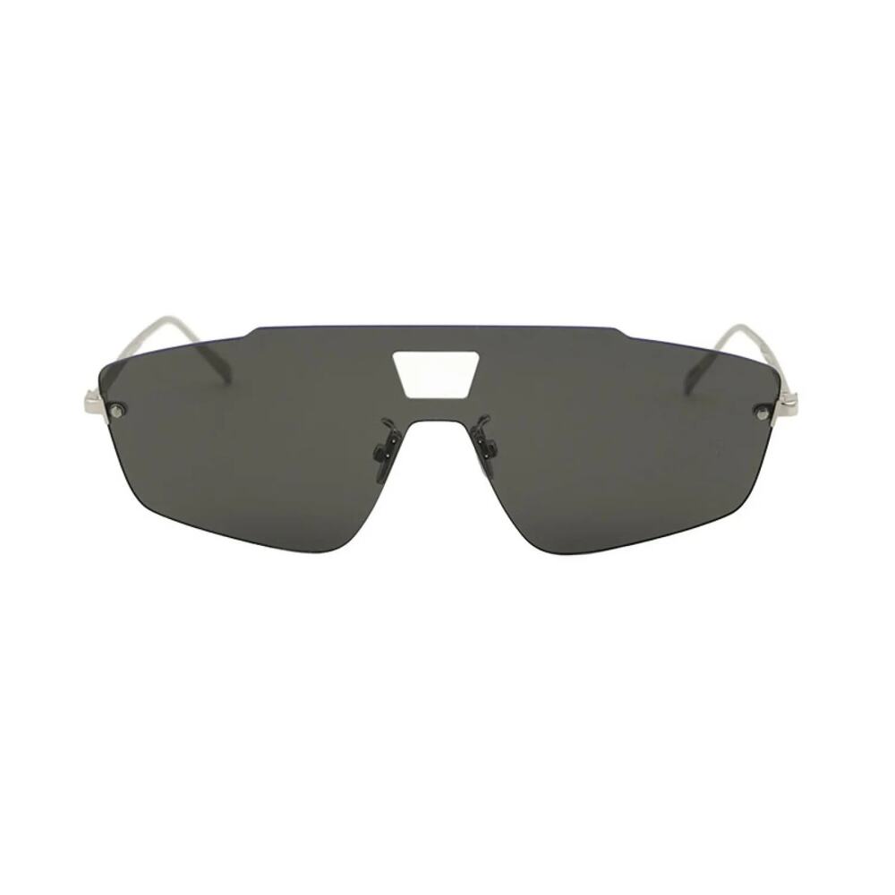 Berluti Sunglasses BL40019U 16A Mens Shiny Palladium Shield Frame Grey Lens New